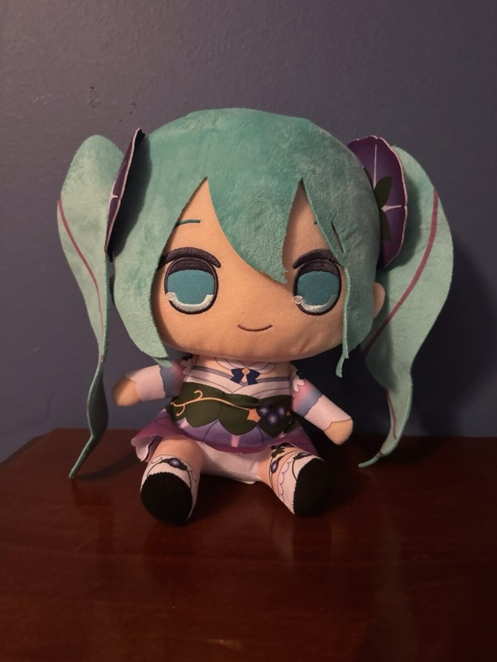 Round1 Exclusive Hatsune Miku Kyurumaru BIG Plush Morning Glory Version 10" NWT